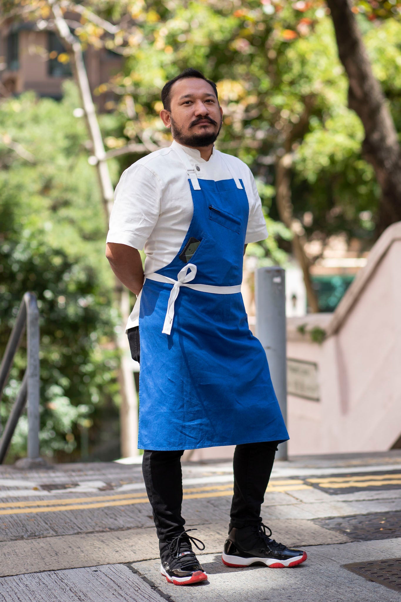 Everyday Hemp Apron - Blue