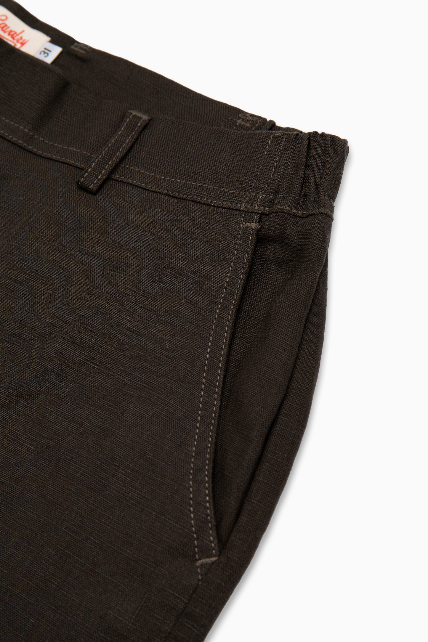 Classic French Linen Shorts - Brown