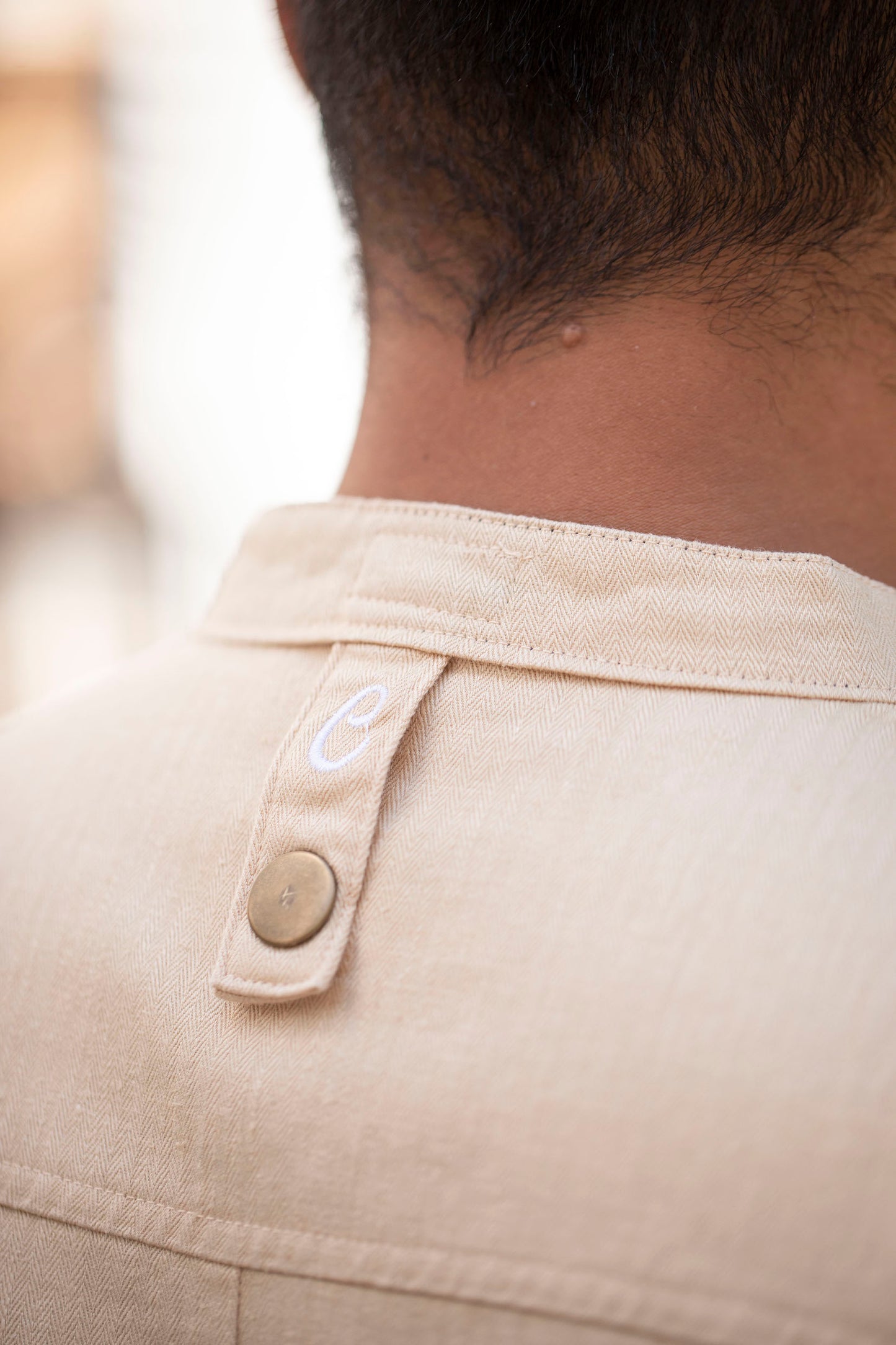 Men's Classic Hemp Chef Jacket - Khaki