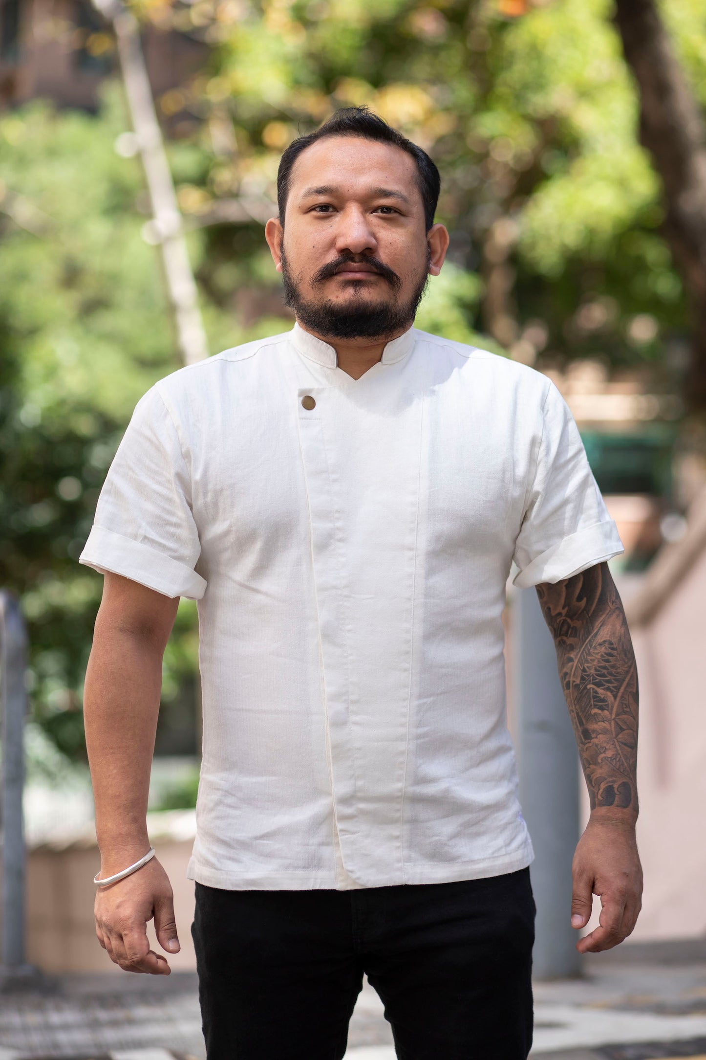 Men's Classic Hemp Chef Jacket - White