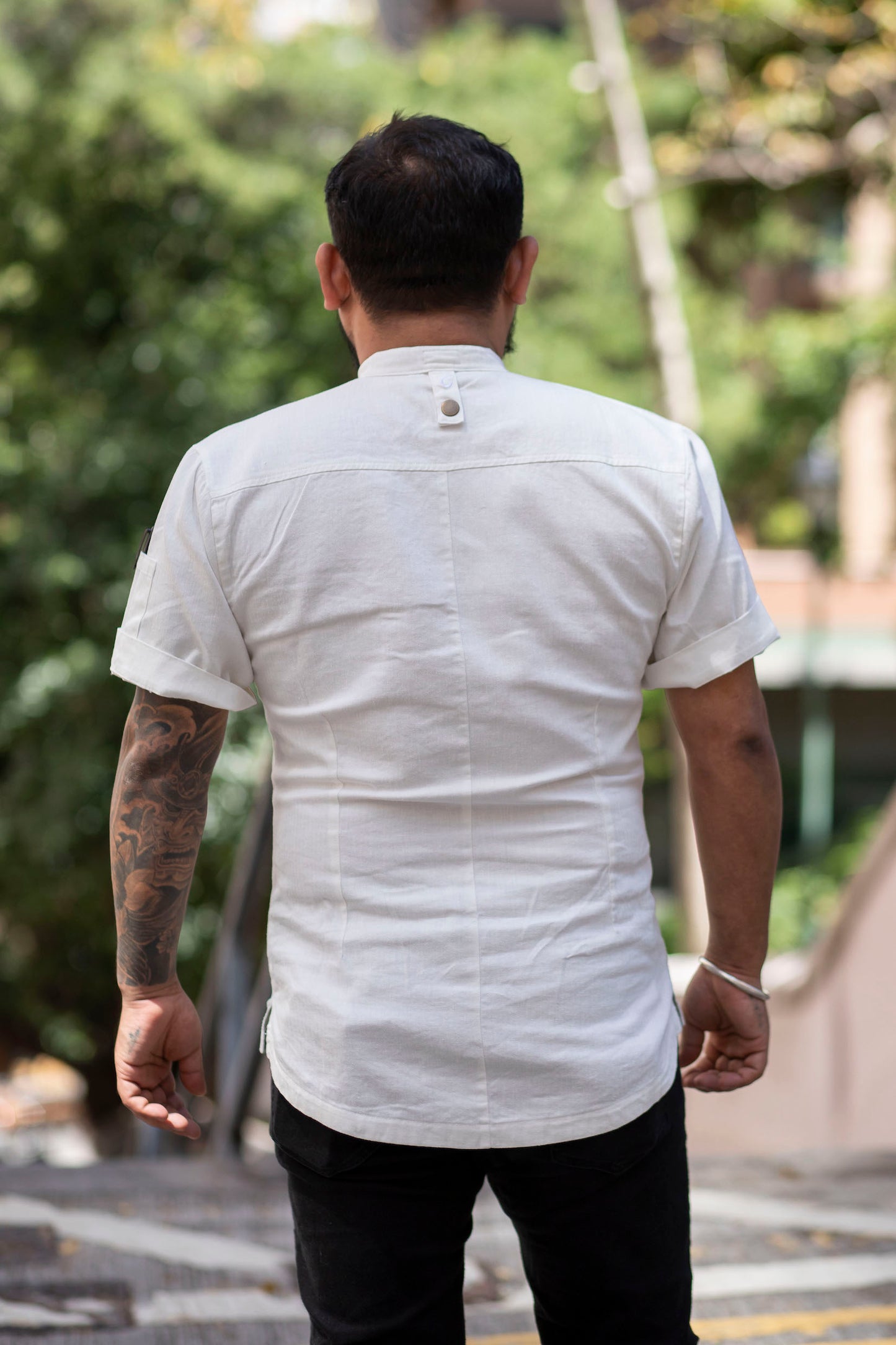 Men's Classic Hemp Chef Jacket - White