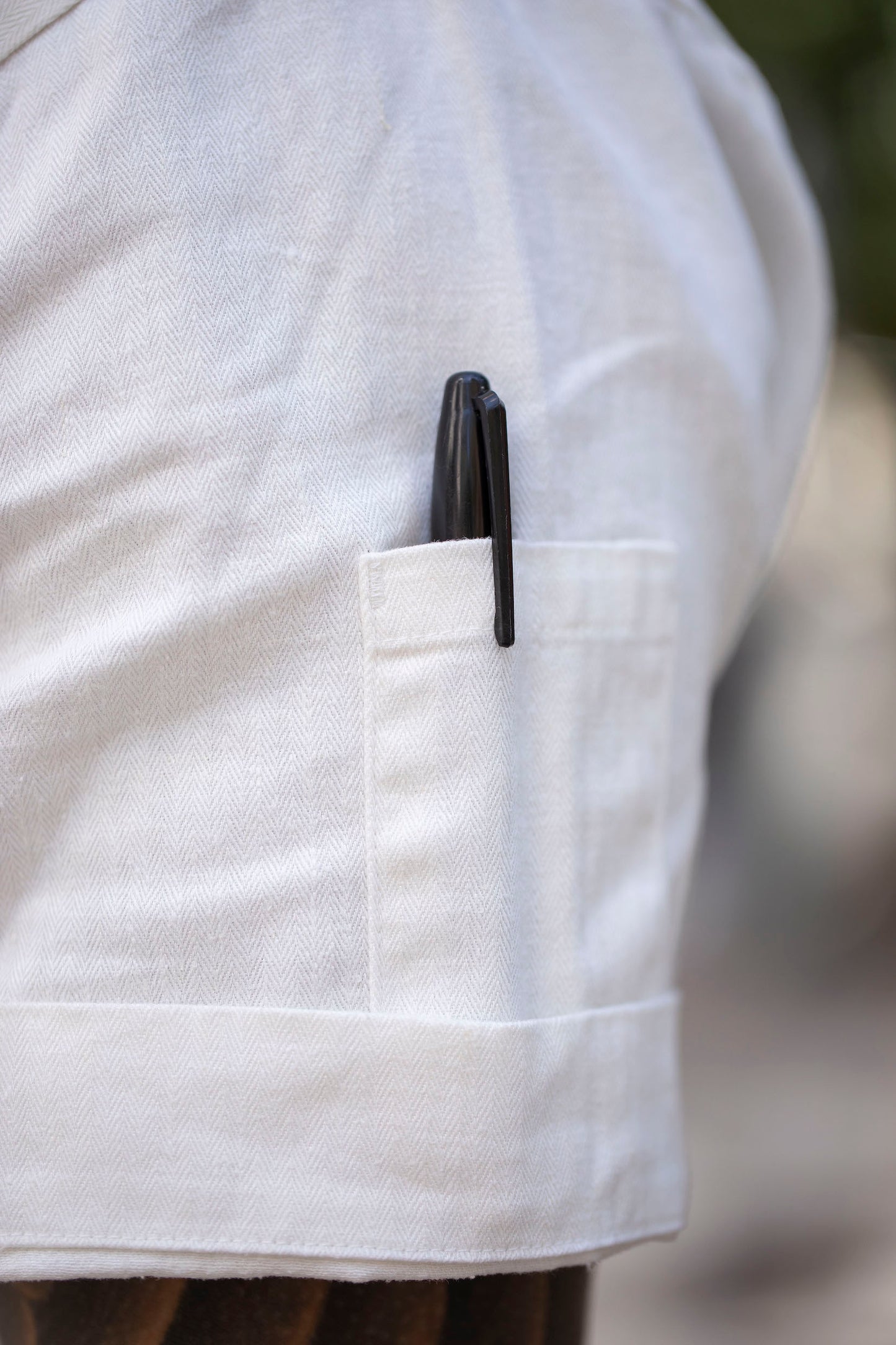 Men's Classic Hemp Chef Jacket - White