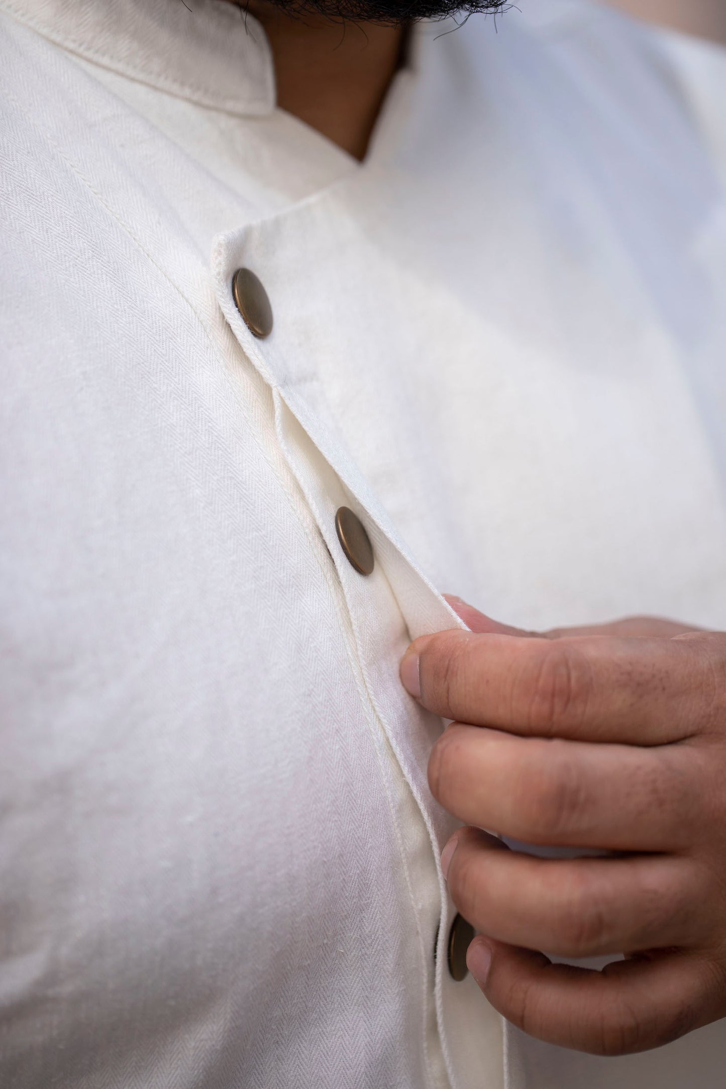 Men's Classic Hemp Chef Jacket - White