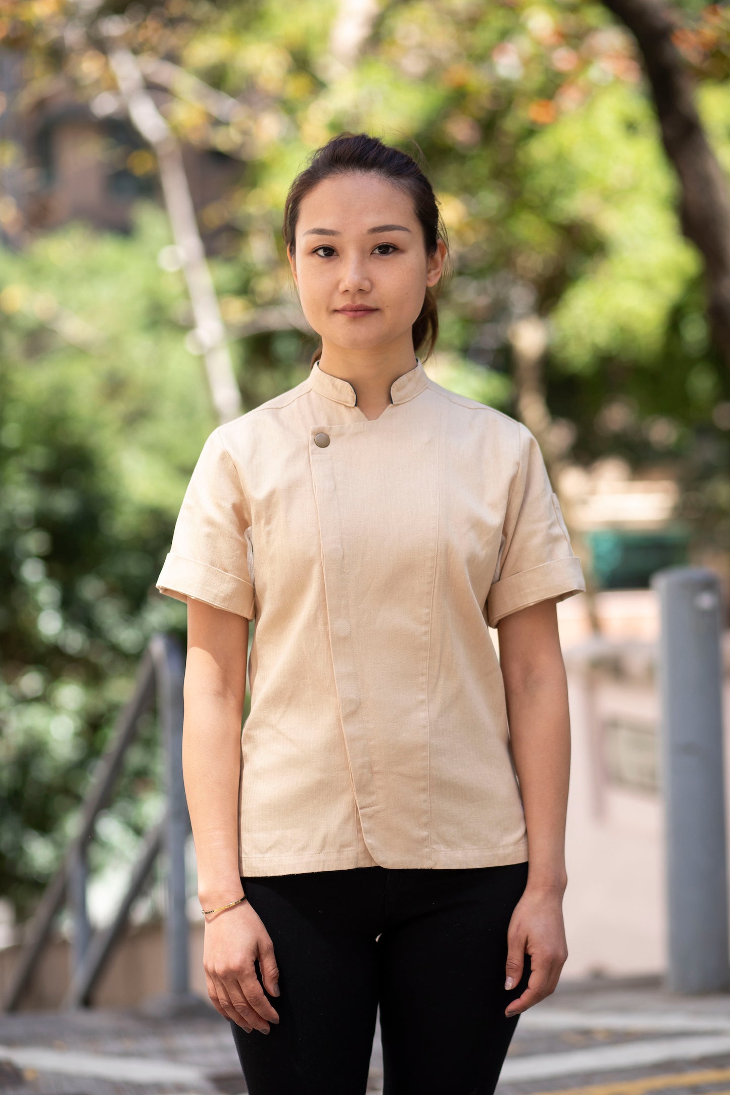 Women's Classic Hemp Chef Jacket - Khaki