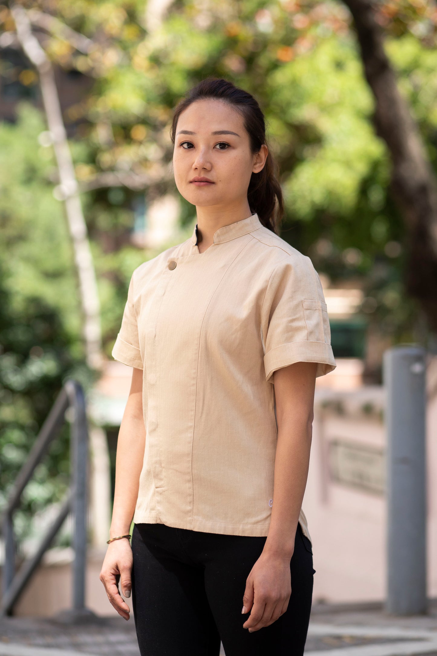 Women's Classic Hemp Chef Jacket - Khaki