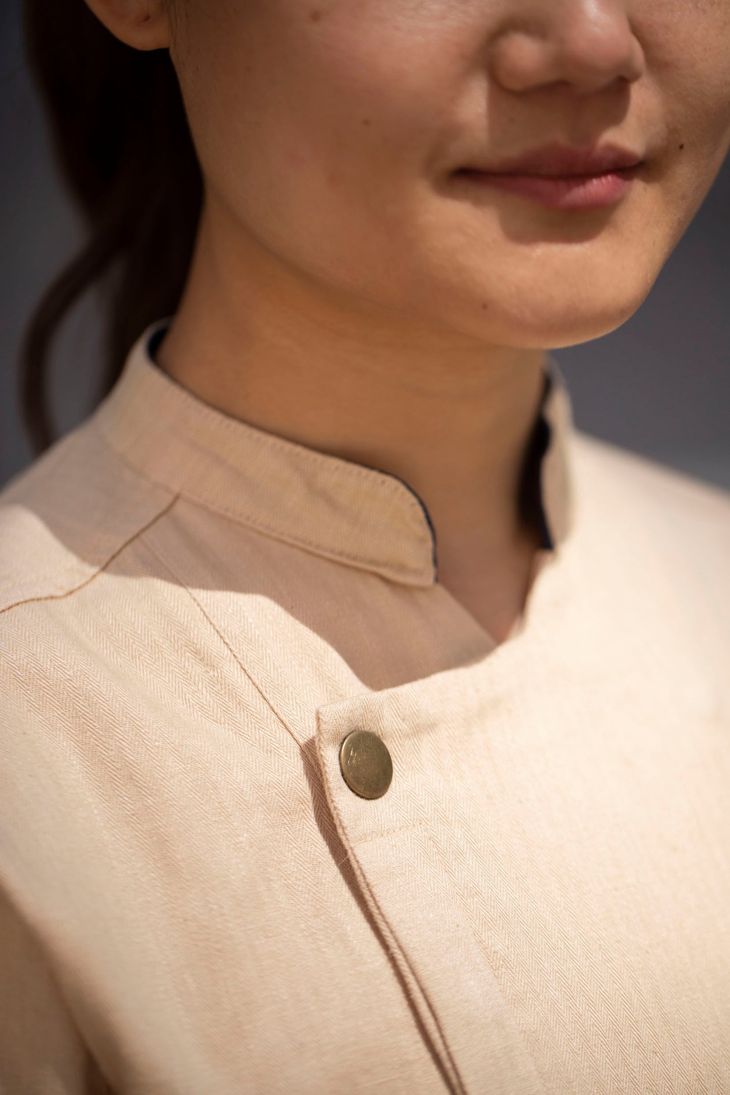 Women's Classic Hemp Chef Jacket - Khaki