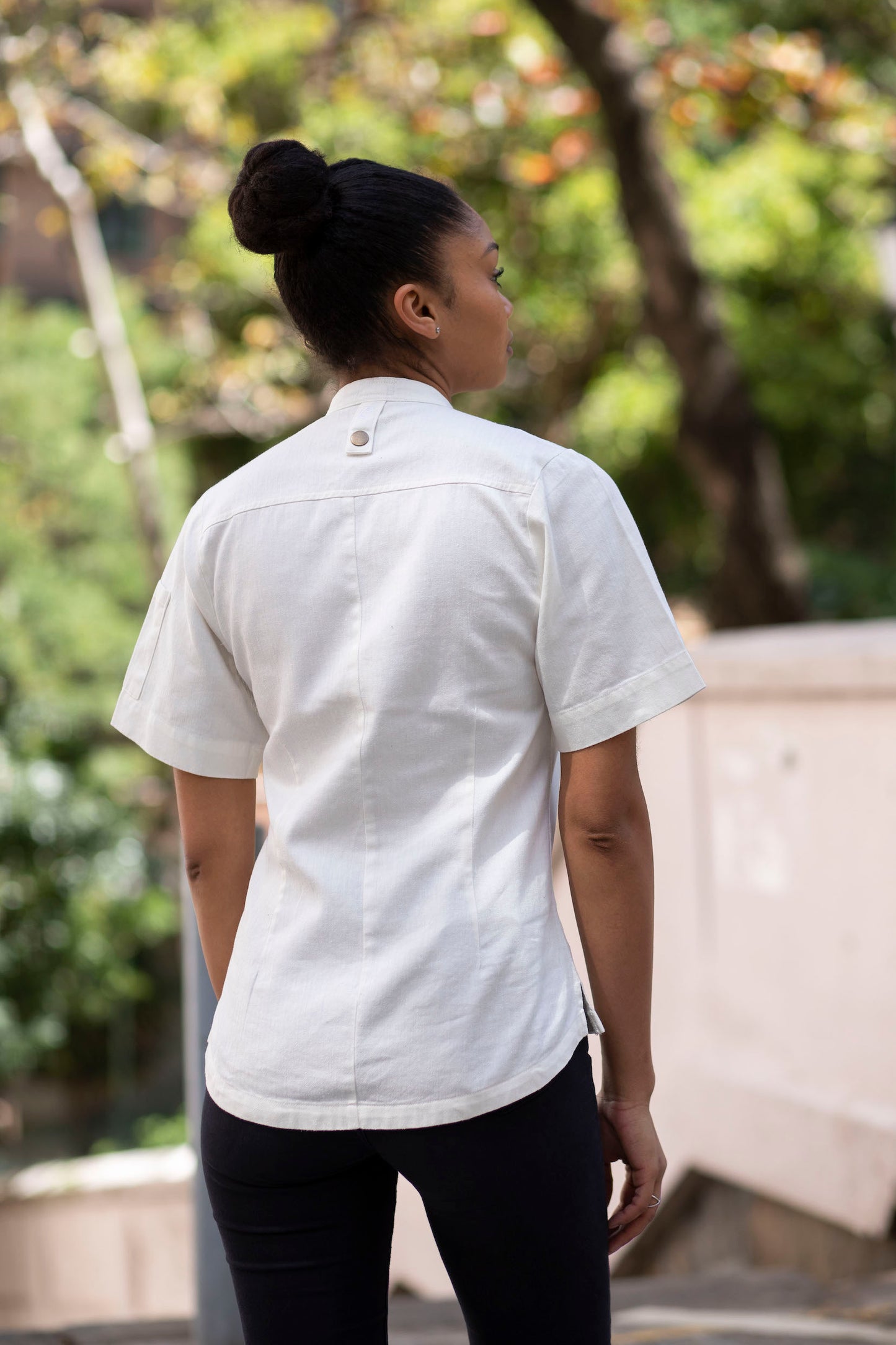 Women's Classic Hemp Chef Jacket - White