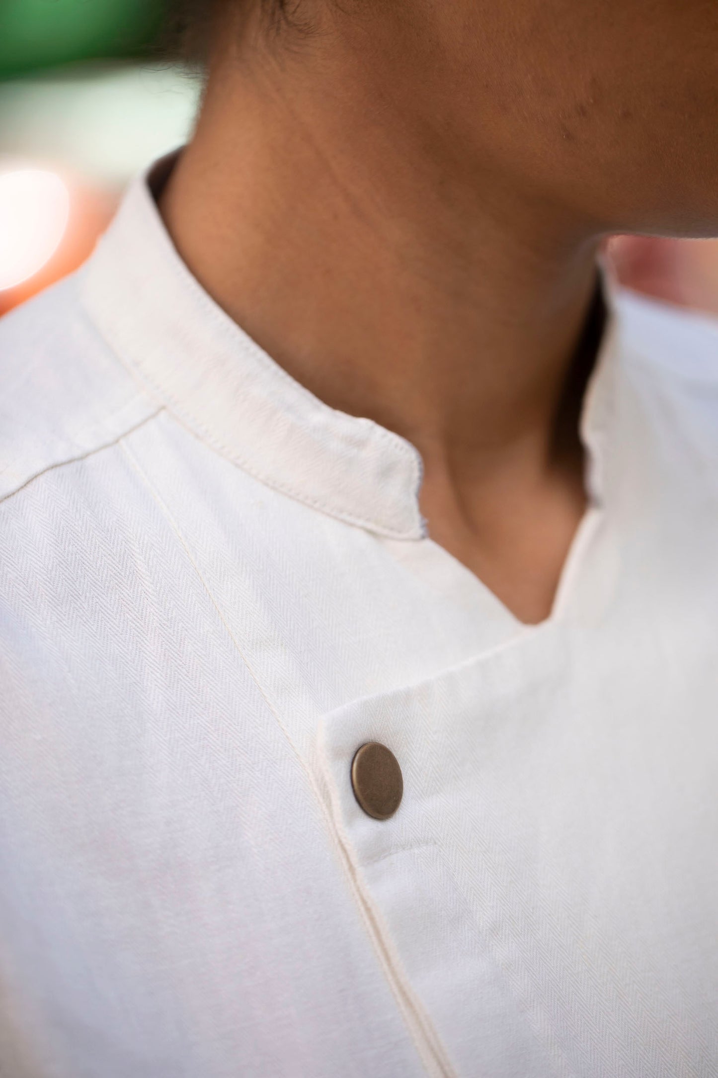 Women's Classic Hemp Chef Jacket - White