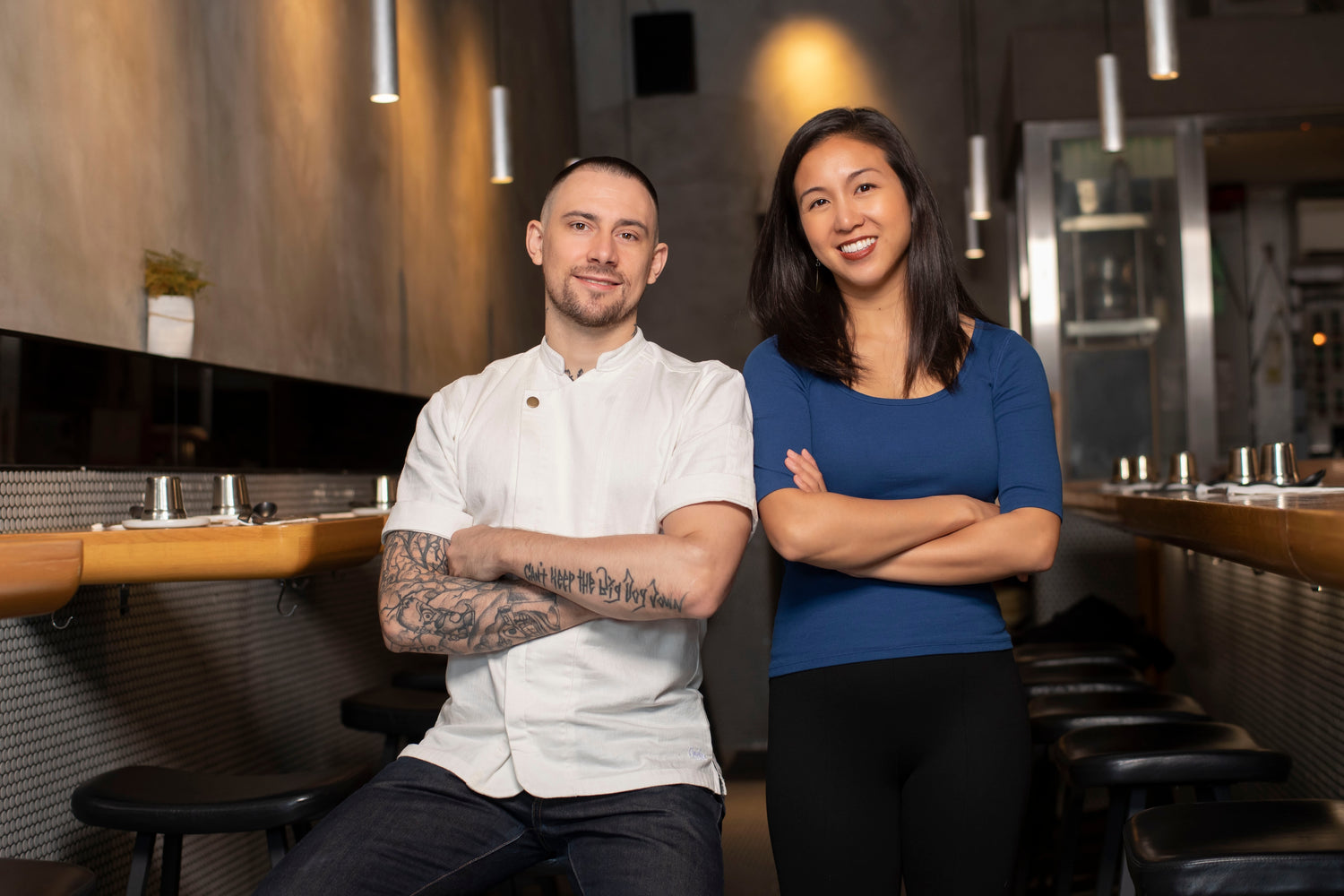 Cavalry Co-Founders James Harrison Diana Chen Sustainable Chef Wear Uniforms Chef Jackets