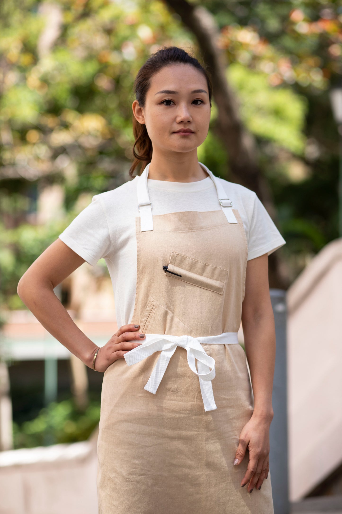 Everyday Hemp Apron - Khaki