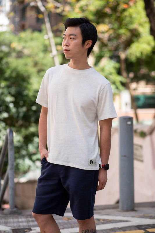 Classic French Linen Shorts - Navy